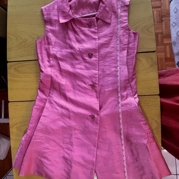 Unreal pink (slightly metallic ) 1960s 70s mod dress - Picture 7 of 8